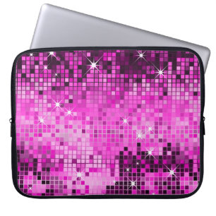 Metallisch rosa Sequins Look Disco Mirrors Blend Laptopschutzhülle