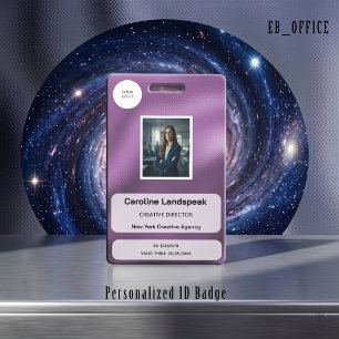 Metallisch violette lila Punkte, individuelles Log Ausweis