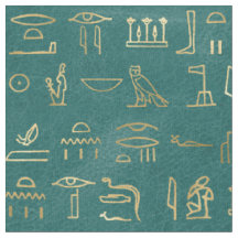 Metallische ägyptische Hieroglyphen auf Grün
