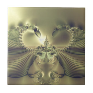 Metallische Blume Fliese