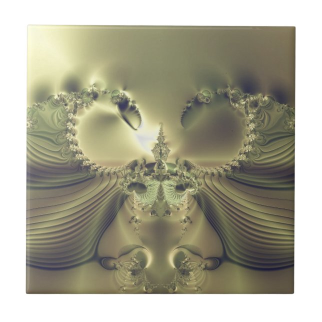 Metallische Blume Fliese (Vorderseite)