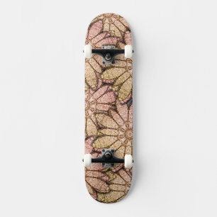 Metallische Blumen Skateboard