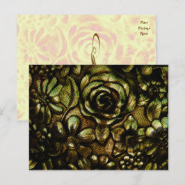 Metallische Blüte № 1 Postcard Vorlage Postkarte
