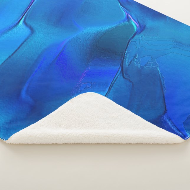 Metallische Dünen in lebhaften blauen Farben Sherpadecke (3/4)