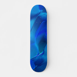 Metallische Dünen in lebhaften blauen Tönen Skateboard