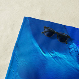 Metallische Dünen in lebhaften blauen Tönen Strandtuch