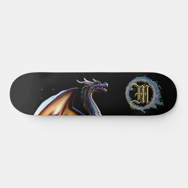 *~* Metallische Elementarfierin BLAU Dragon AP88 Skateboard (Horizontal)