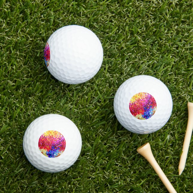 Metallische farbenfrohe Sequins Look Disco Mirks Golfball (Insitu Gras)