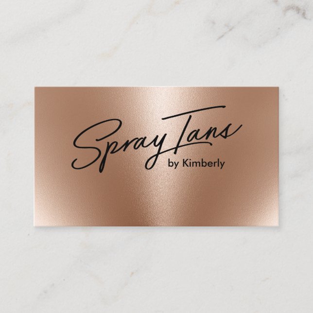 Metallische Folie Bronze Gold Spray tans moderne S Visitenkarte (Vorderseite)