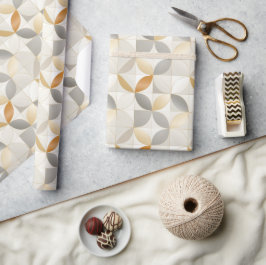 Metallische geometrische Formen Modernes Muster Geschenkpapier