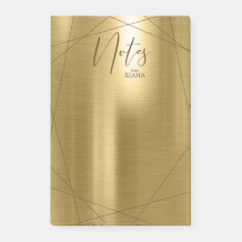 Metallische geometrische Hinweise Gold-ID648 Post-it Klebezettel