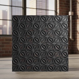 Metallische geometrische Sternenexplosion Gusseise Fliese