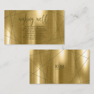 Metallische geometrische Wunschwell Gold-ID648 Begleitkarte