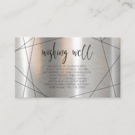 Metallische geometrische Wunschwell Silver/Blk ID6 Begleitkarte