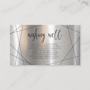 Metallische geometrische Wunschwell Silver/Blk ID6 Begleitkarte