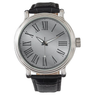 Metallische Gesichtshaut/KEIN Hintergrund römisch Armbanduhr