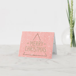 Metallische Glitzer Rose Gold Platinum Feiertagskarte