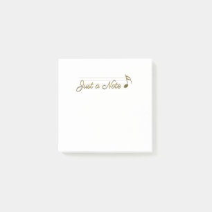 Metallische Gold-Musiknote-Post Post-it Klebezettel