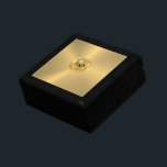 Metallische Gold Textur Hintergrund Gold Medallion Erinnerungskiste<br><div class="desc">Metallischer goldener Texturhintergrund mit goldenem Medaillonenkreis mit einer benutzerdefinierten Monografie.</div>