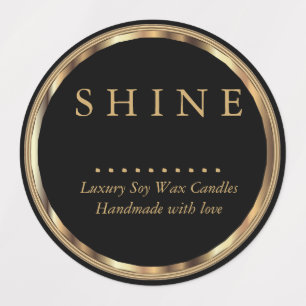 ⭐ metallische Gold- und Black-Labels Etiketten