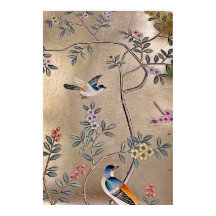Metallische Golden Garden Chinoiserie mit Song Bir