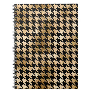 Metallische goldene Hunde Zahn, Modemuster. Notizblock