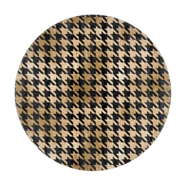 Metallische goldene Hunde Zahn, Modemuster. Schneidebrett (Vorderseite)