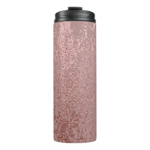 Metallische goldene Textur, Quarz aus Rose. Thermosbecher