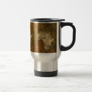 Metallische Goldkarte der AFRICA-Tasse Reisebecher
