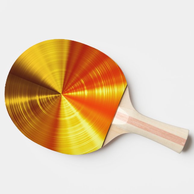 Metallische GoldSpirale Tischtennis Schläger (Rückseite Seitenansicht)