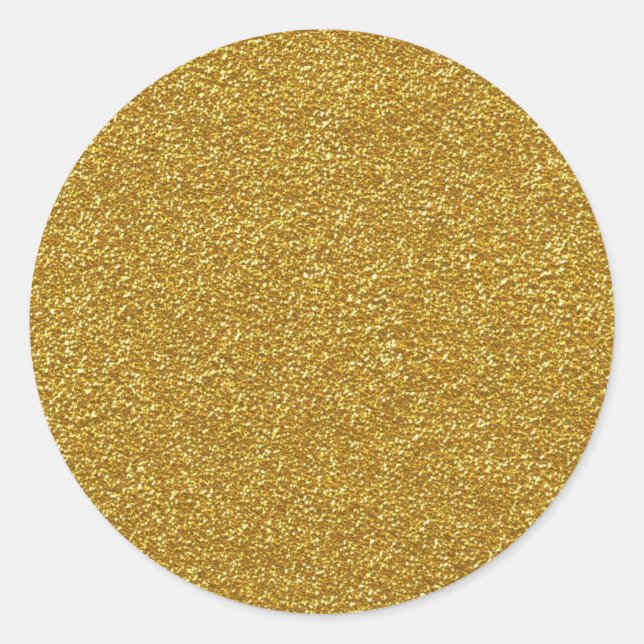 Metallische Goldstruktur des Glitzer Runder Aufkleber (Vorderseite)