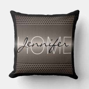 Metallische Holen-Metallschau-Monogramm Kissen