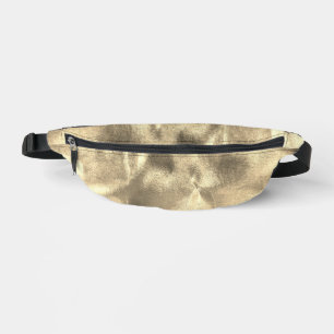 Metallische Imitate Gold Leaf Glam Luxury Bauchtasche