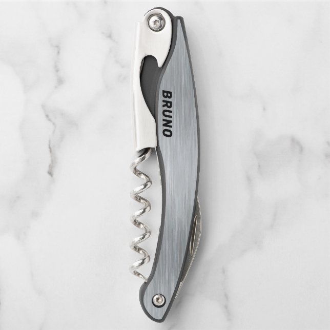 Metallische Imitate mit silberfarbenem Hintergrund Kellnermesser (Vorderseite)