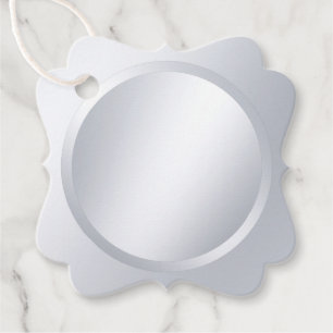 Metallische Imitate Silver Modern Elegante Leere V Geschenkanhänger