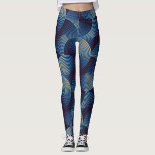 Metallische Kreise optische Täuschung, nahtloses P Leggings
