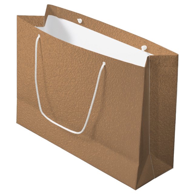 Metallische Kupfer-Farbige große Geschenk-Tasche Geschenktüte (Vorderseite Schrägansicht)