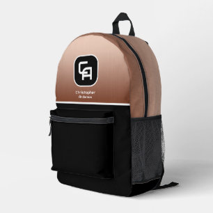 Metallische Kupfer-Papierschneide-Nähtasche Bedruckter Rucksack