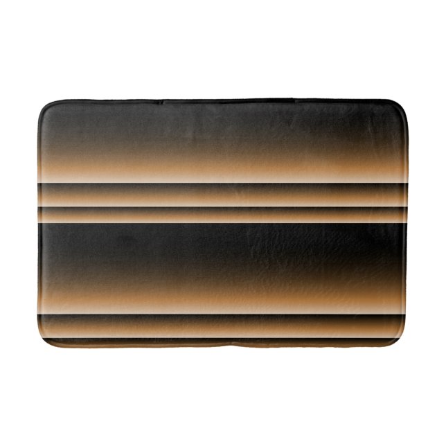 Metallische kupferne Bronzestreifen Browns Ombre Badematte (Vorderseite)