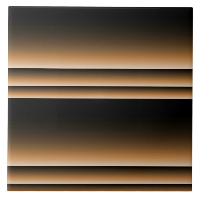 Metallische kupferne Bronzestreifen Browns Ombre Fliese (Vorderseite)