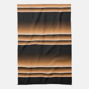 Metallische kupferne Bronzestreifen Browns Ombre Geschirrtuch