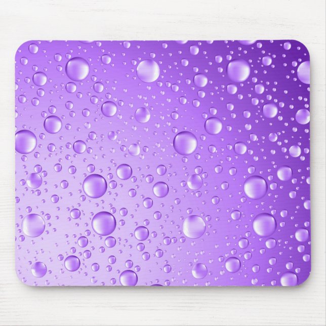 Metallische Lila Abstrakte Regenfälle Mousepad (Vorne)