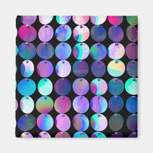 Metallische Lila blaue Kreise Magnet