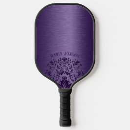 Metallische Lila gebürstete Aluminium, Lila Spitze Pickleball Schläger