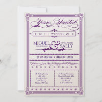 Metallische Lila- & Goldhochzeit