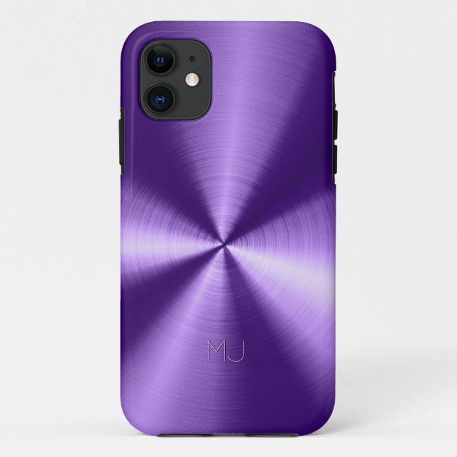 Metallische lila Töne aus rostfreiem Stahl Case-Mate iPhone Hülle (Rückseite)