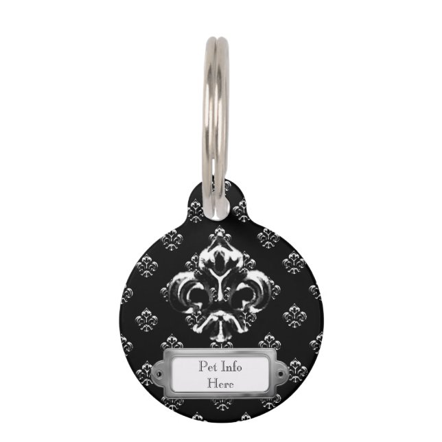 Metallische Lilie (Silber) Tiernamensmarke (Vorderseite)