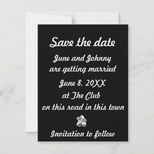 Metallische Magnolia-Blume Save the Date