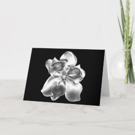 Metallische Magnolien-Blume auf leerer Karte