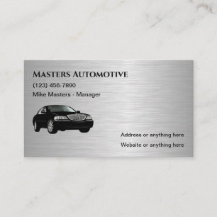 Metallische moderne Auto-Visitenkarten Visitenkarte